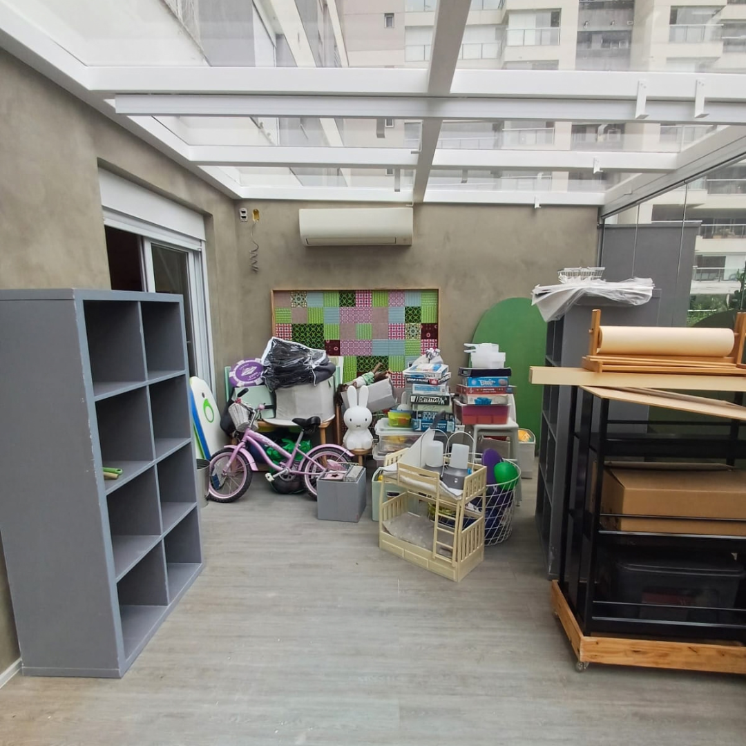 Pertences separados para organização pós-mudança em São Paulo
